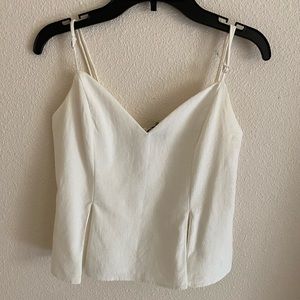 White blouse spaghetti strap size women M zara